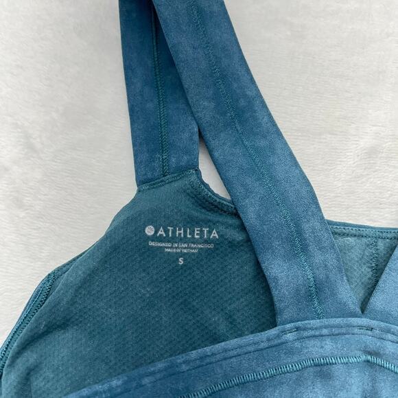 Athleta Shakti Wash Thick Straps Blue Sports Bra with Removal Pads Women's S - Picture 4 of 4